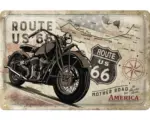 Hornbach Blechschild Route 66 Map 30x20 cm