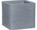 Hornbach Pflanztopf geli Rillen Kunststoff 30x30x26 cm grau