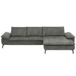 Ecksofa in Mikrofaser Grau