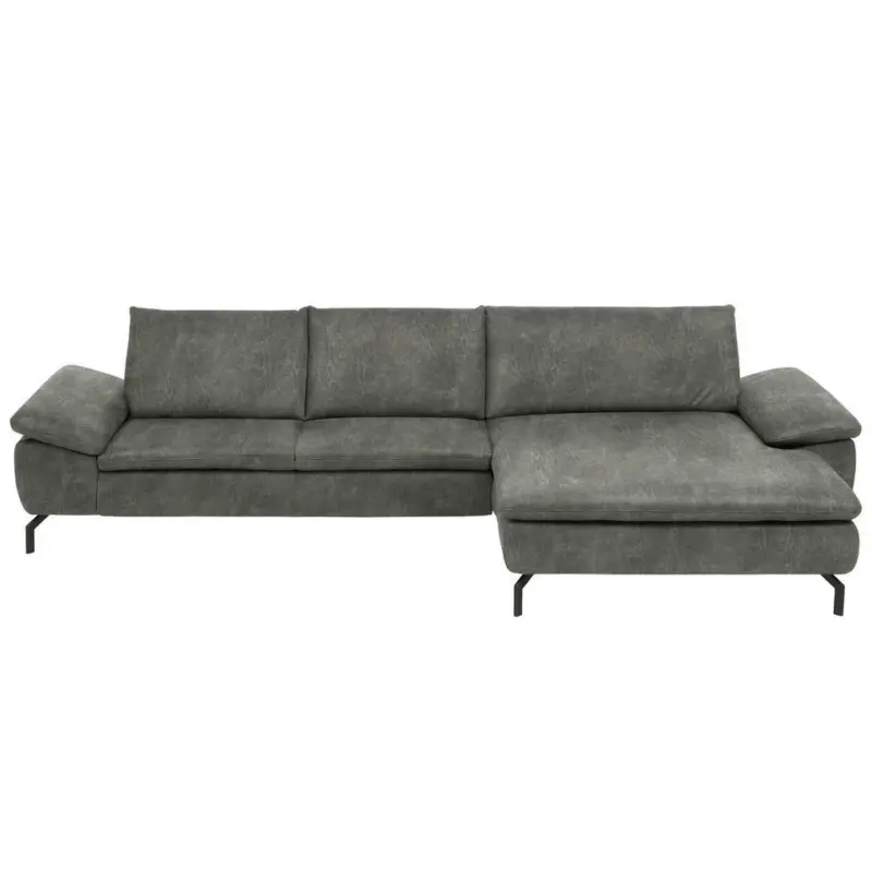 Ecksofa in Mikrofaser Grau
