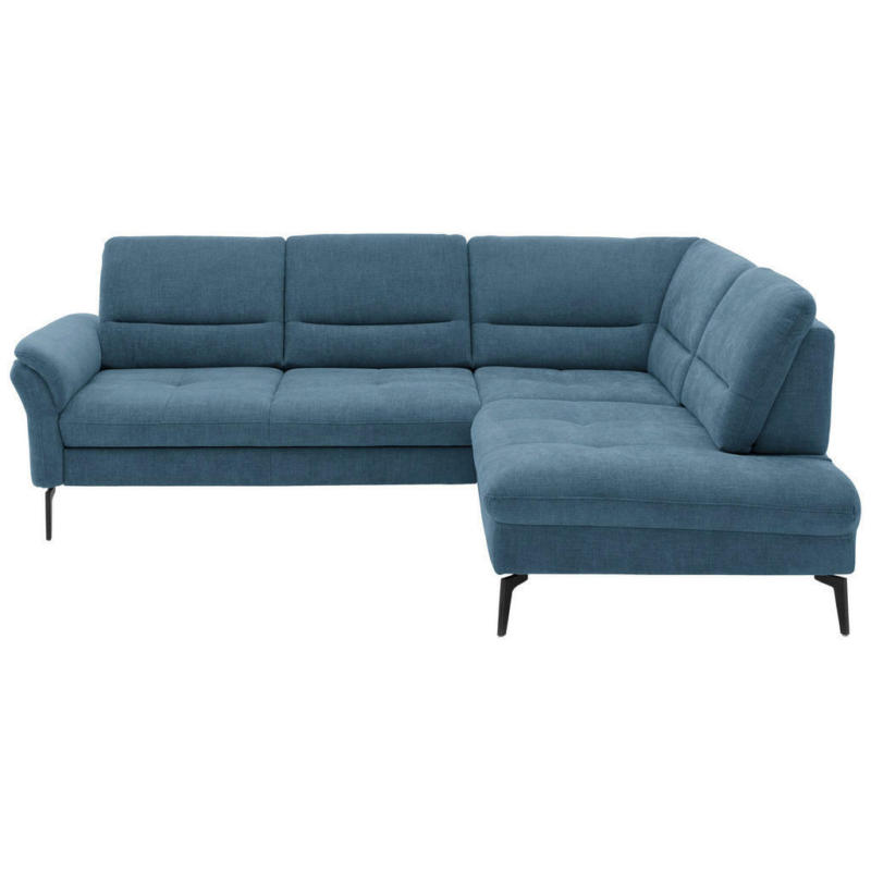 Ecksofa in Webstoff Blau