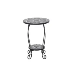 Blumenständer in Metall, Keramik 41/41/59 cm