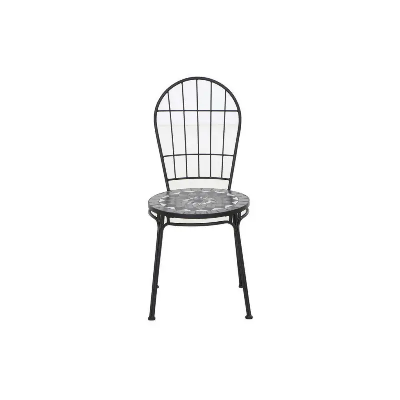 Stapelstuhl in Metall, Keramik Schwarz