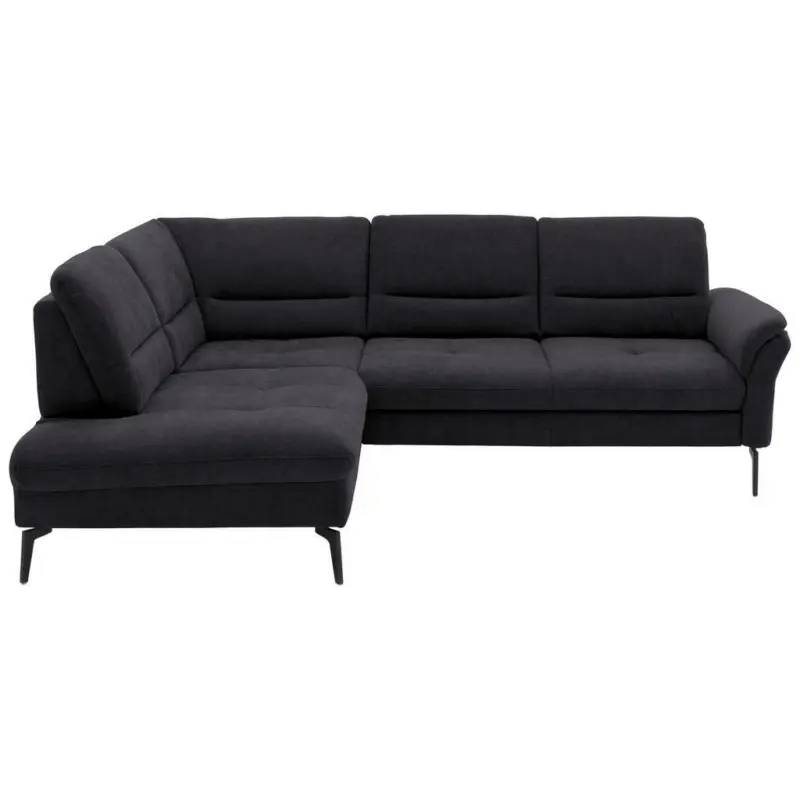 Ecksofa in Webstoff Anthrazit