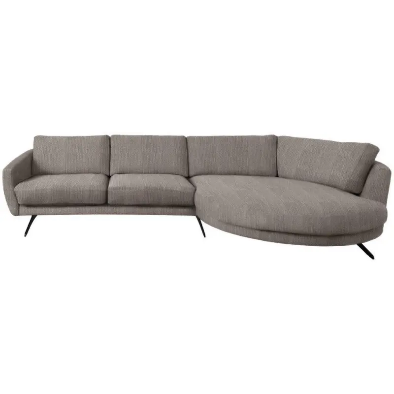 Ecksofa in Webstoff Braun