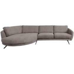 Ecksofa in Webstoff Braun