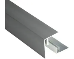 Konsta Abschlussprofil Aluminium eloxiert inkl. Befestigungsschiene 45x59x2500 mm