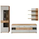 XXXLutz Lauterach - Ihr Möbelhaus bei Bregenz Wohnwand 285/202/48 cm in Hellgrau, Eiche Artisan, Wildeiche