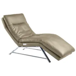 Liege in Echtleder Graubraun