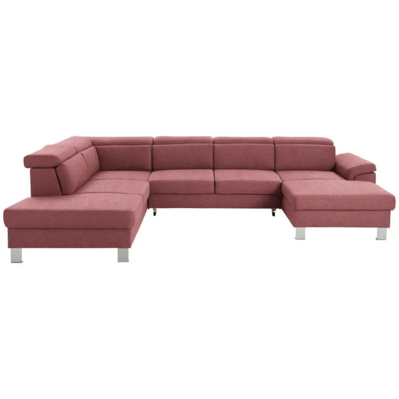 Wohnlandschaft in Webstoff Rot