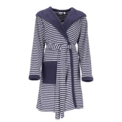Bademantel L Striped Hoody