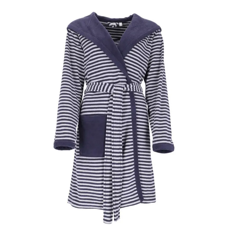Bademantel L Striped Hoody