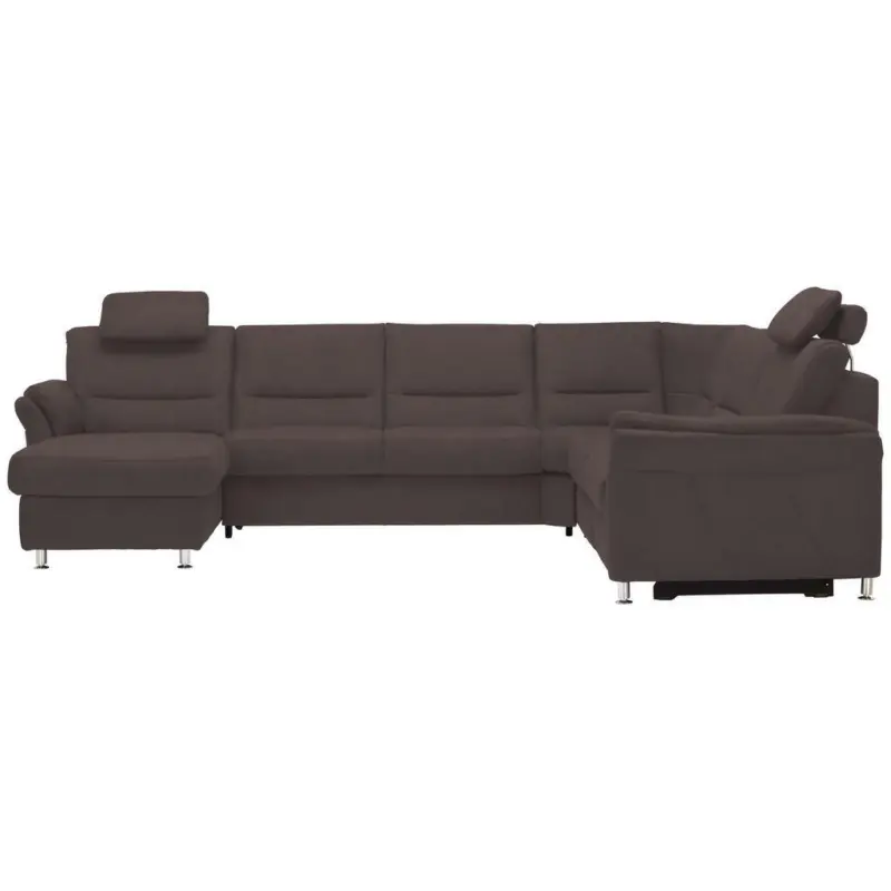 Wohnlandschaft in Mikrofaser Graubraun