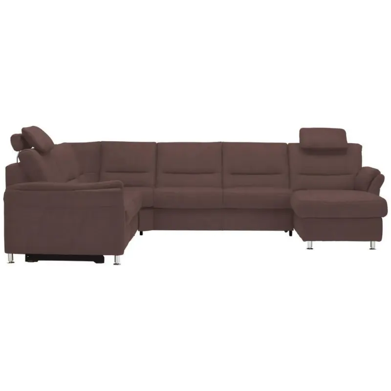 Wohnlandschaft in Mikrofaser Braun