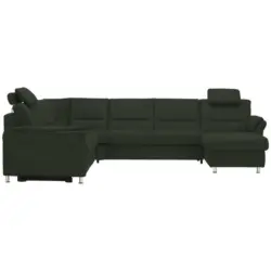 Wohnlandschaft in Mikrofaser Dunkelgr&uuml;n