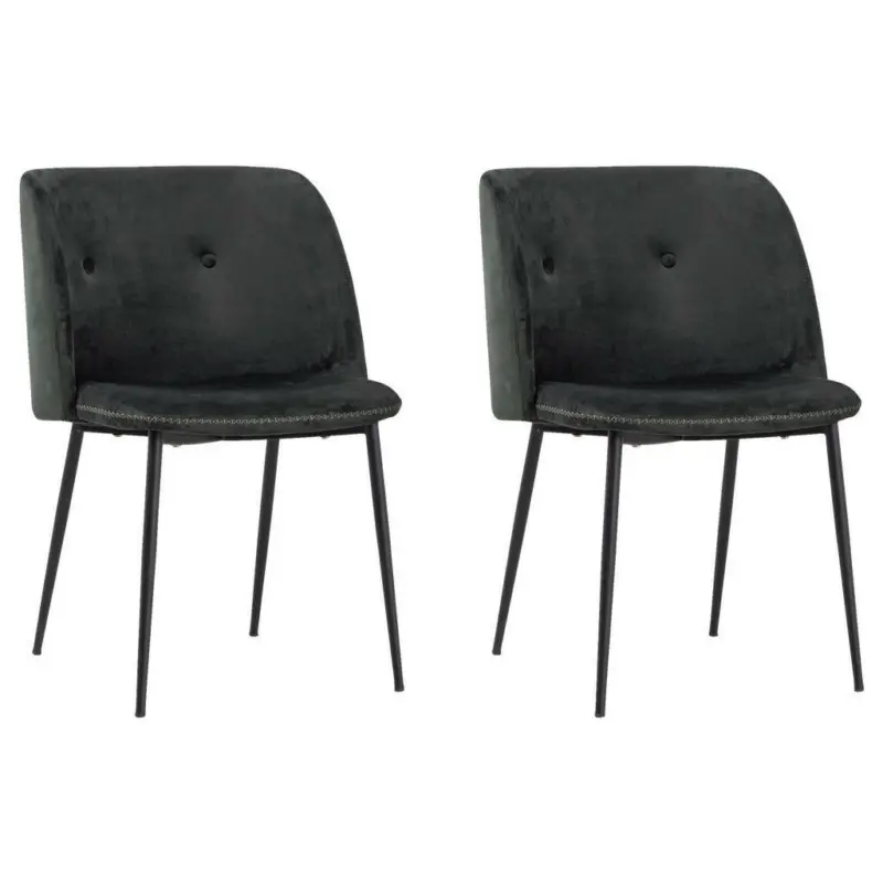 Stuhl-Set 2 St&uuml;ck in Samt