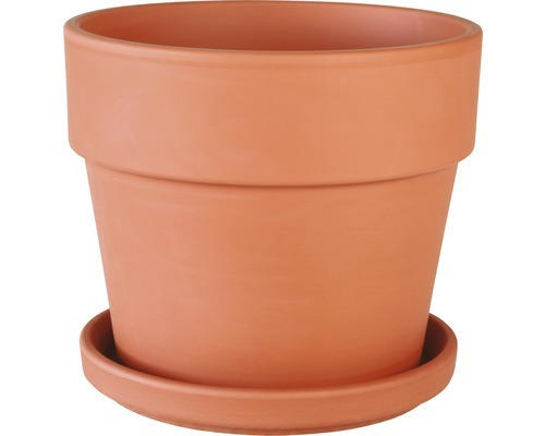 Pflanztopf-Set Calima Ton Ø 28 H 25 cm terracotta inkl. Untersetzer