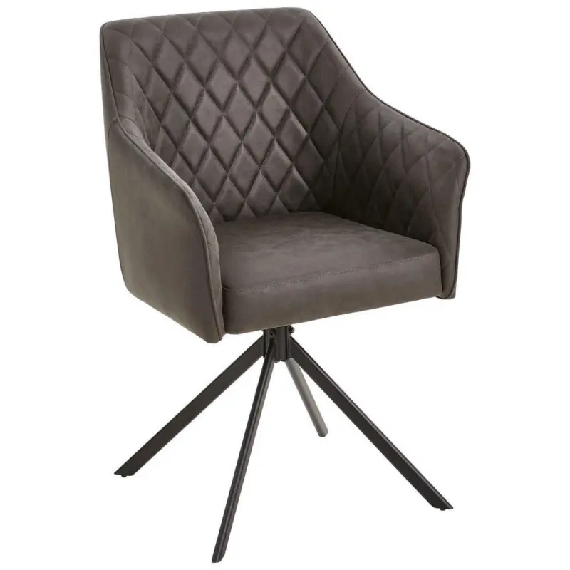 Armlehnstuhl in Eisen Mikrofaser