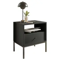 Nachtkästchen in Graphitfarben