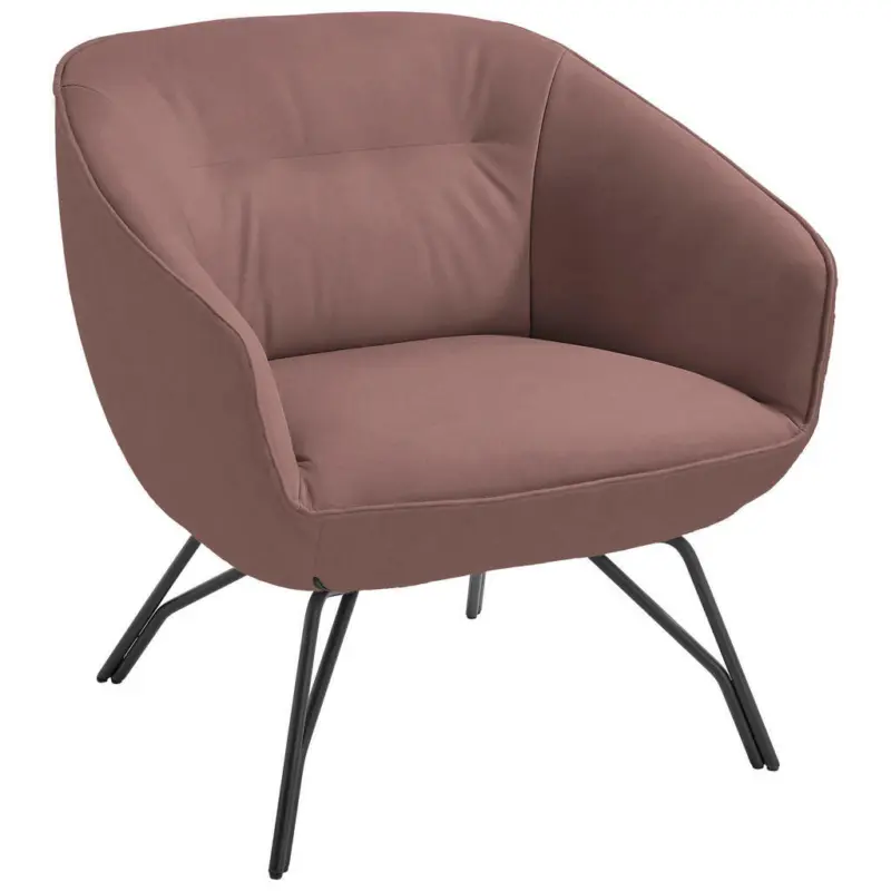 Sessel in Echtleder Beere