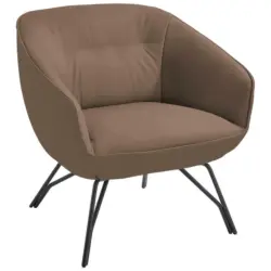 Sessel in Echtleder Hellbraun