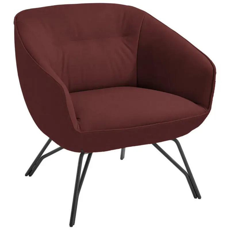 Sessel in Echtleder Rot
