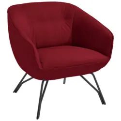 Sessel in Echtleder Rot