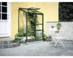 Hornbach Anlehngewächshaus Halls Altan 2 Blankglas 3 mm 132x69 cm grün