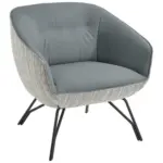 XXXLutz Lauterach - Ihr M&ouml;belhaus bei Bregenz Sessel in Struktur Echtleder Grau, Hellblau