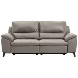 2,5-Sitzer mit Relaxfunktion in Echtleder Grau