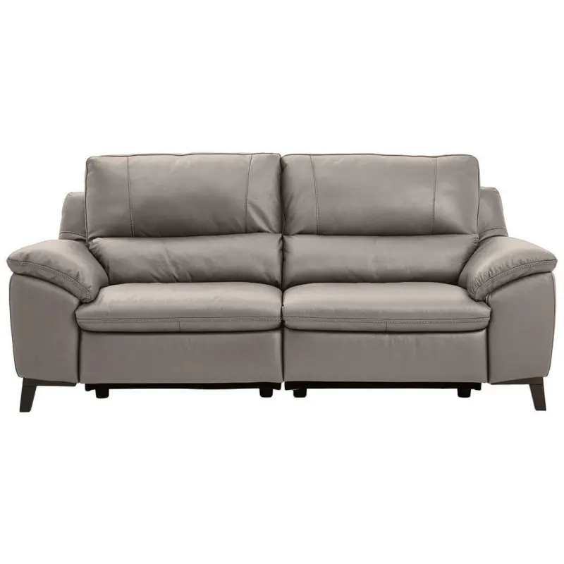 2,5-Sitzer mit Relaxfunktion in Echtleder Grau