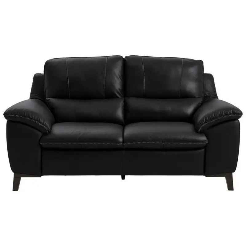 2,5-Sitzer in Echtleder Schwarz