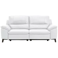 2,5-Sitzer mit Relaxfunktion in Echtleder Wei&szlig;