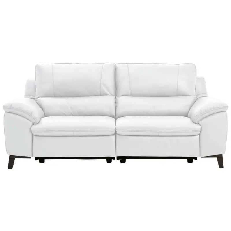 2,5-Sitzer mit Relaxfunktion in Echtleder Wei&szlig;