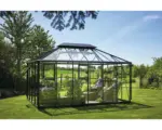 Hornbach Gewächshaus JULIANA Grand Oase 13,0 m² 3 mm Sicherheitsglas 439 x 296 cm anthrazit