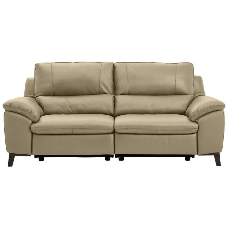 2,5-Sitzer mit Relaxfunktion in Echtleder Greige