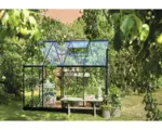 Hornbach Gewächshaus Halls Qube 68 5,1 m² Sicherheitsglas 3 mm 198 x 259 cm schwarz
