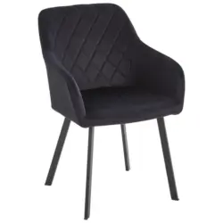 Armlehnstuhl in Eisen Samt