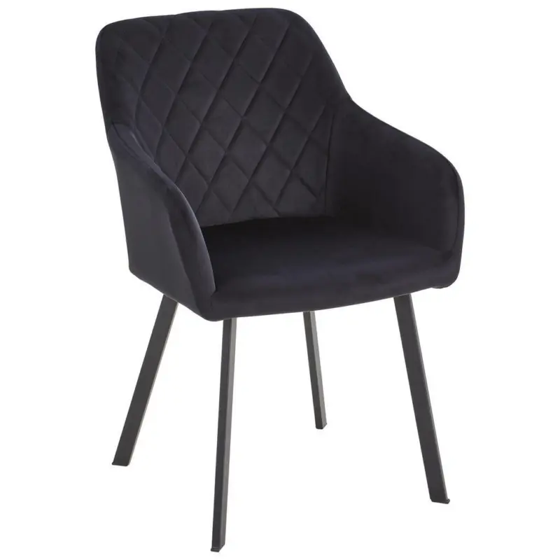 Armlehnstuhl in Eisen Samt