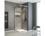 Hornbach Eckeinstieg mit Schiebetür Schulte ExpressPlus Sunny 800x800x1900 mm Echtglas Klar hell chromoptik