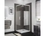 Hornbach Eckeinstieg mit Schiebetür Schulte ExpressPlus Sunny 900x900x1900 mm Dekorglas Dezent weiß