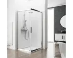 Hornbach Eckeinstieg mit Schiebetür Schulte ExpressPlus Kristall/Trend 800x800x1850 mm Echtglas Klar hell chromoptik