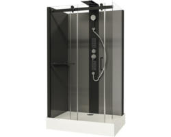 Fertigdusche Schulte ExpressPlus Korsika EP5811236850220 120x80x220 cm Echtglas Klar hell schwarz