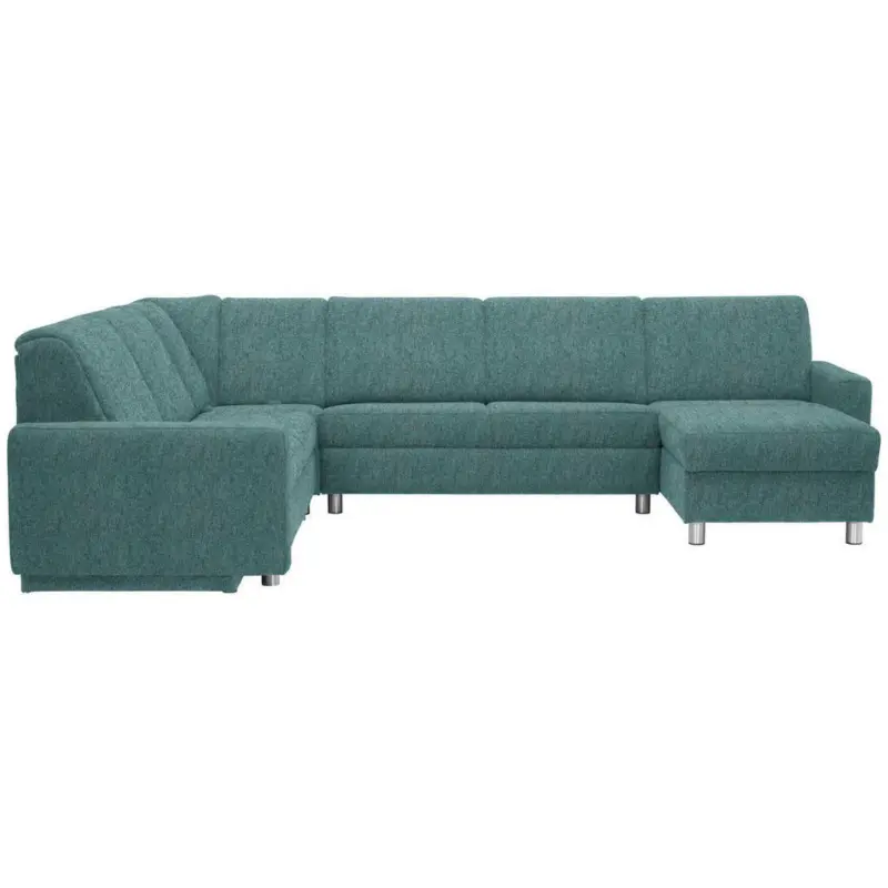 Wohnlandschaft in Chenille Türkis