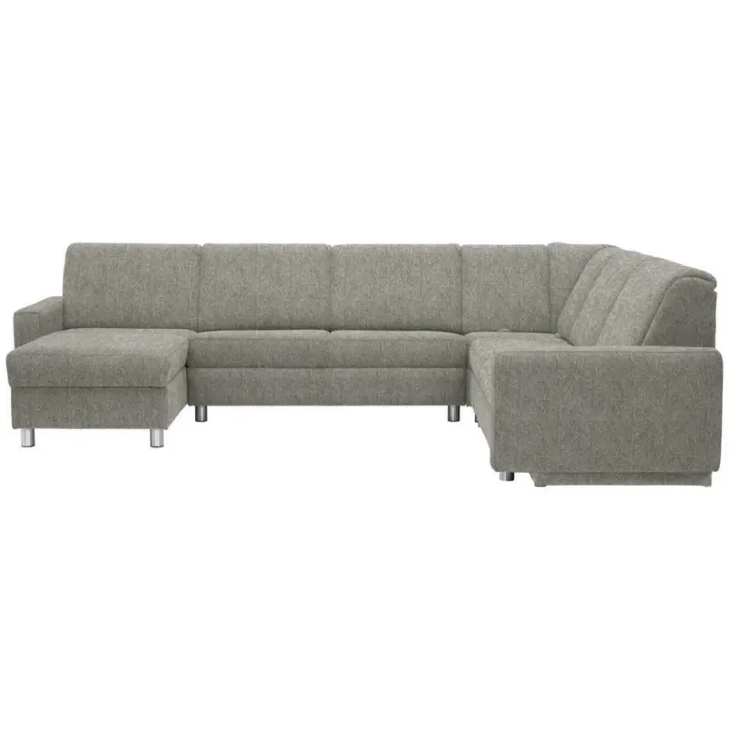 Wohnlandschaft in Chenille Hellgrau