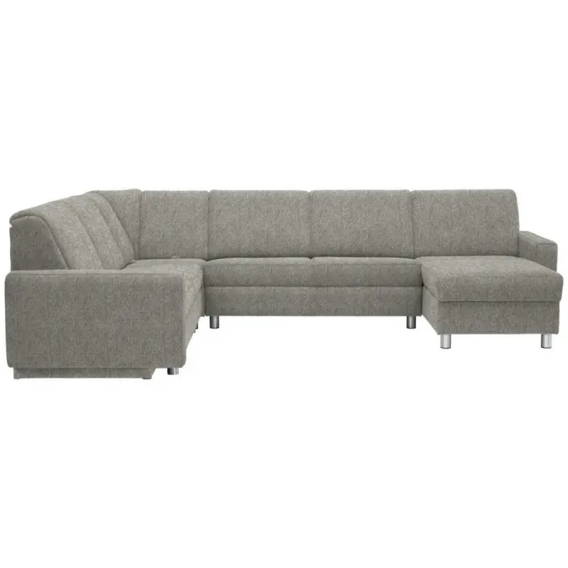 Wohnlandschaft in Chenille Hellgrau