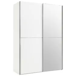 Schwebetürenschrank in Weiß