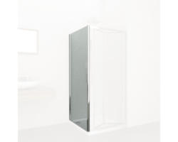 Duschseitenwand für Duschtür Sanotechnik Elite F90 1950x900 mm Echtglas Klar hell chrom