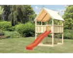 Hornbach Spielturm AKUBI Luis Holz mit Sandkasten und Rutsche rot