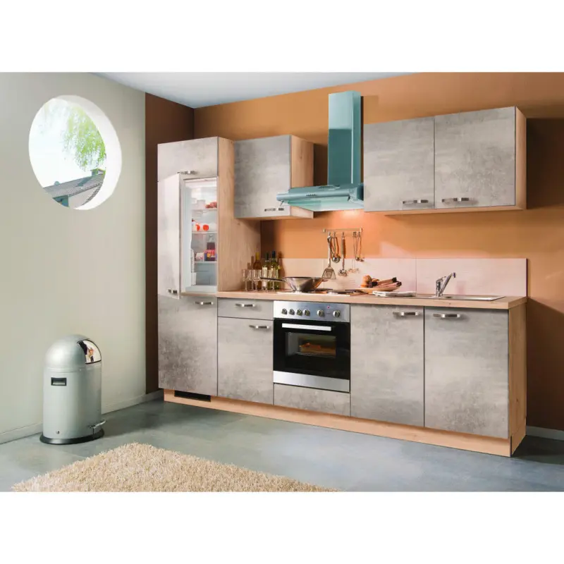 K&uuml;chenblock 270 cm in Eichefarben